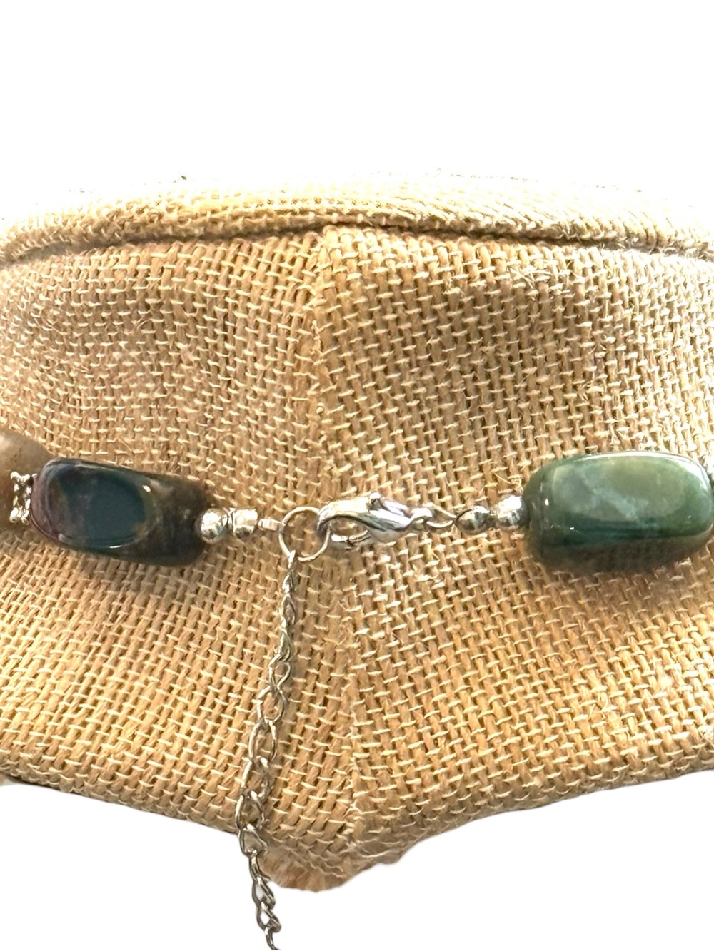 Multicolor Rectangular Bead Statement Necklace 18 Inch - Picture 5 of 6